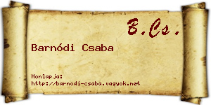 Barnódi Csaba névjegykártya